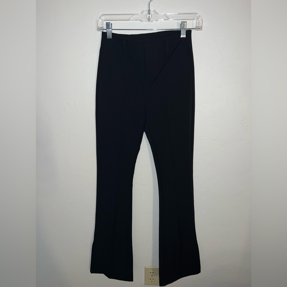 Bershka petite split hem flare in black. NWT